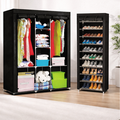 Armario 3 Puertas + Zapatera 9 Níveles - Oferta Exclusiva 2x1