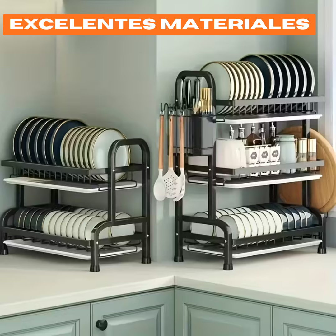 🔥BLACK FRIDAY🔥 | ESTANTE ESCURRIDOR PARA PLATOS DE 3 NIVELES + ENVÍO GRATIS